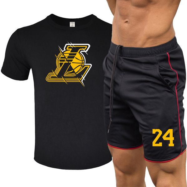 

men's exercise & fitness clothing casual mens european and american style breathable two-piece suit male active thin tracksuits size s