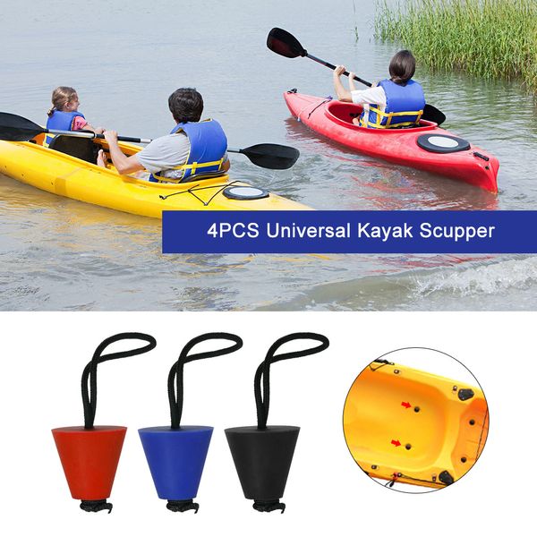 

4pcs universal kayak scupper plug kit kayak scupper plug kit canoe drain holes ser bung accessories m3008