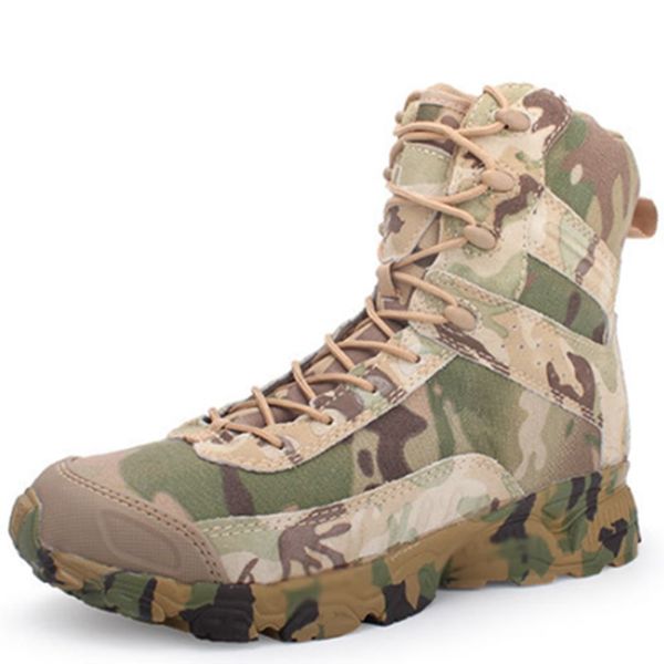 

outdoor sports men climbing camping summer desert tactical boots ventilation breathable non-slip anti-wear male hunting shoes