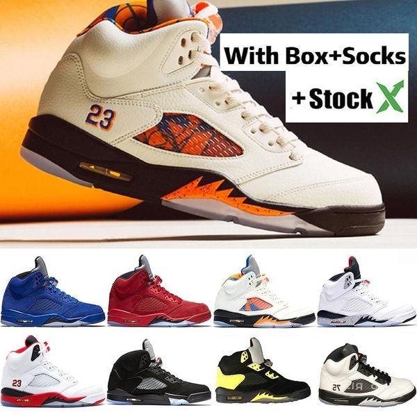 

stock x 5 5s v gold white cement man basketball shoes og black metallic red blue suede fire red sports retro sneakers