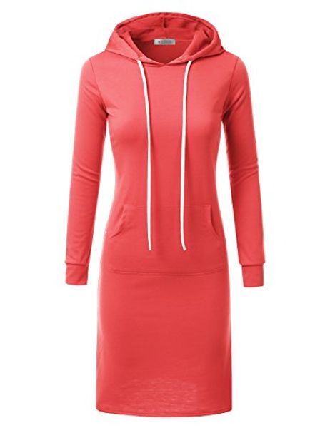 

doublju hoodie midi dress for women with plus size, Black;gray