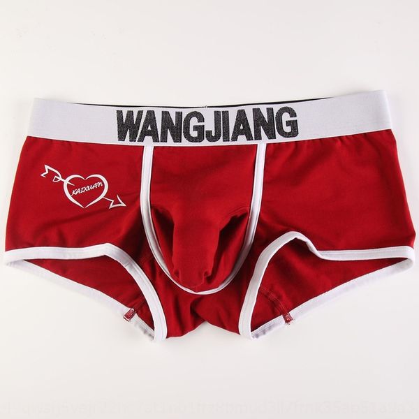 

wj men's boxer pants cotton underwear separation u convex fashion men's underwear 1037c, Black;white