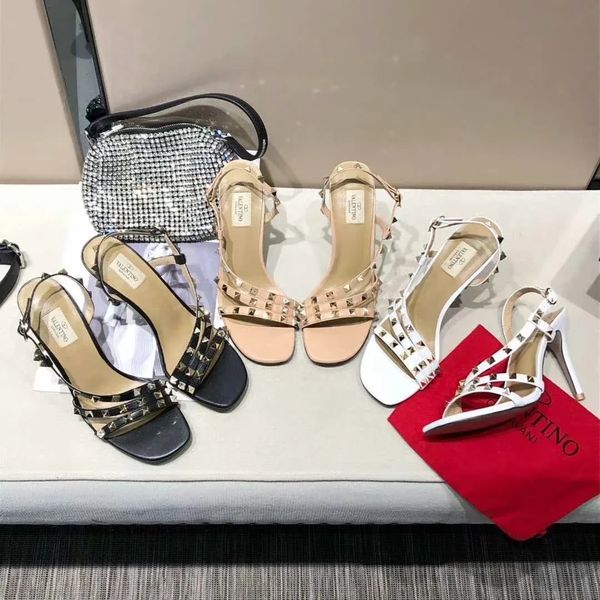 

south korea online celebrity lazy semi-trailing shoes women's closed-toe hide substance high-heel thin heeled 2019 new style poi, Black