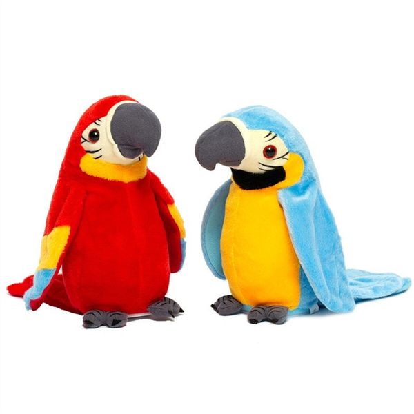 

talking parrot plush toys with speaking and recording repeats flapping wings electronic educational plush toys for kids gifts