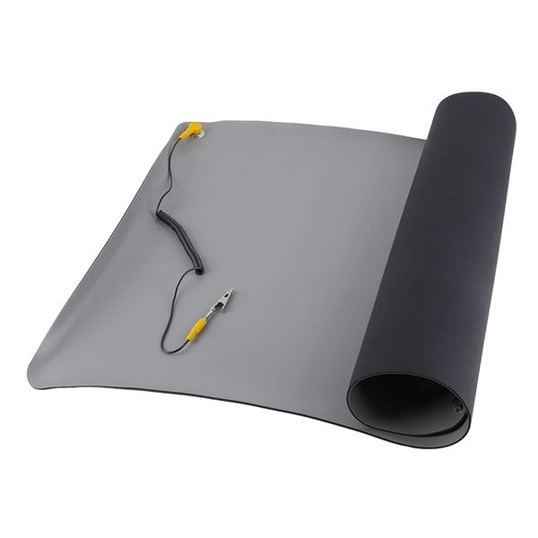 

durable deskanti static mat silicone esd grounding mats 700x500mm + cord for pc laprepair tools