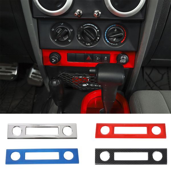 

abs car charger panel cigarette lighter decoration panel for jeep wrangler jk 2007-2010 car interior accessories