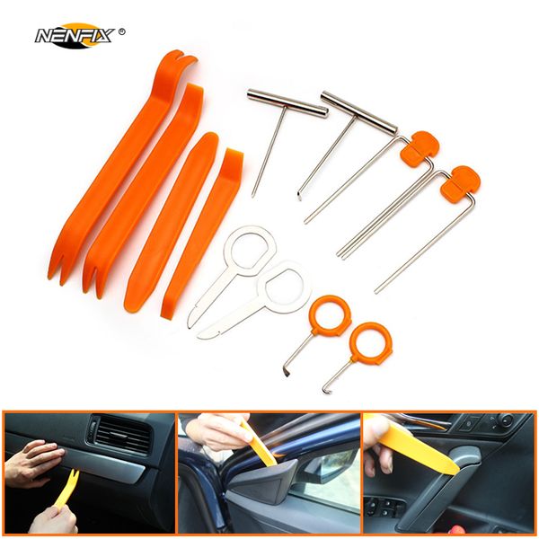 

12pcs diy car radio door clip panel cockpit pry repair tool kit trim dash audio removal installer auto fastener & clip accessory