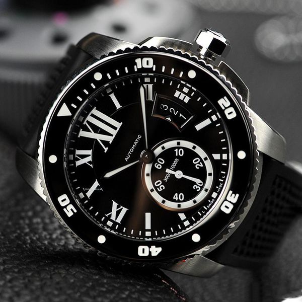 

style mens watch car ballon w69012z4 series white calendar dial automatic mechanical buckle sapphire wrist watch male wristwatch, Slivery;brown