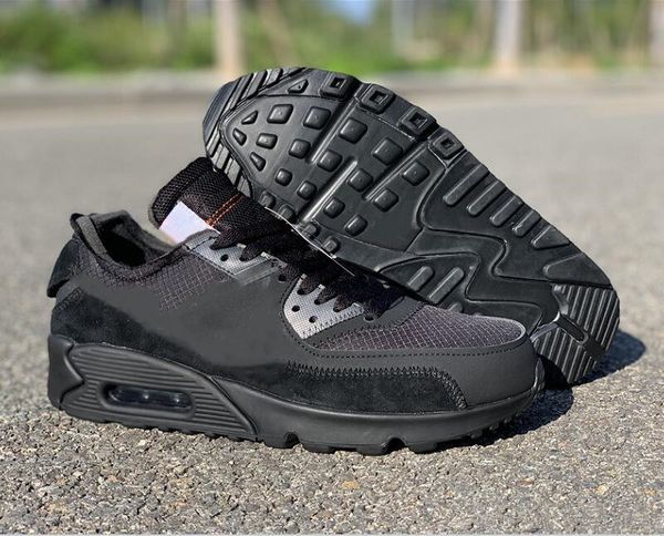 

90s collaboration black cone white customs athletic shoes new 90s mesh breathable suede designer sneakers with original box