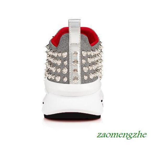 

designer shoes bottom studded spikes sneakers spike sock mens and womens spikes training shoes size35-46with boxs, Black