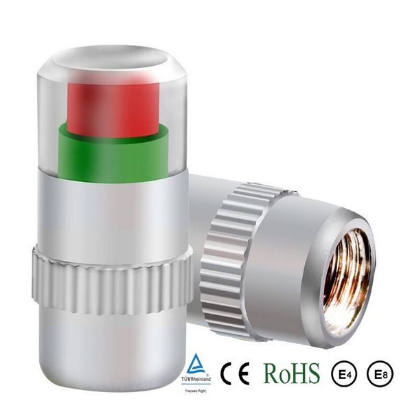 

4pcs/set 32psi visual car air warning alert tire valve pressure detector sensor monitoring light cap indicator