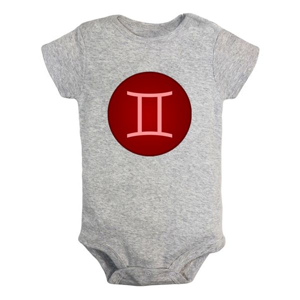 

pisces libra leo 12 constellation for gemini newborn baby girl boys clothes short sleeve romper jumpsuit outfits 100% cotton, White