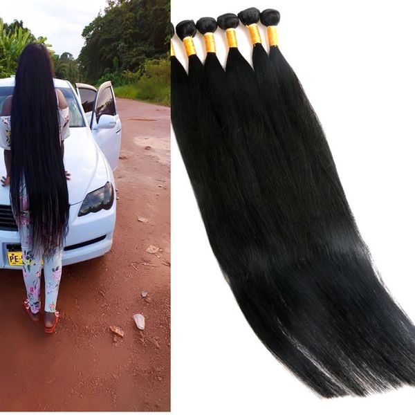 Девственные человеческие волосы пучки бразильские волосы плетены необработанные 8-40 дюймов уцингируют индийские перуанские малайзийские норки наращивания волос