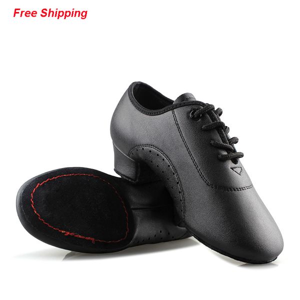 

professional black latin shoes boys latin dance, Black;red