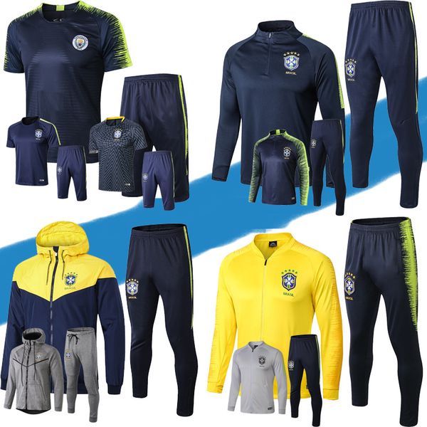 

2018 world cup brazil blue half weater training uit occer training et brazil track uit et jacket windbreaker hort uit