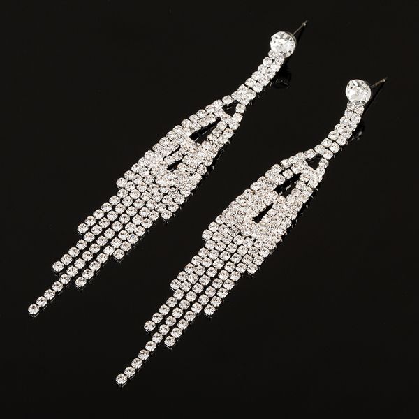 

earrings tassels nation wind stone ear nail ornaments earring, Golden