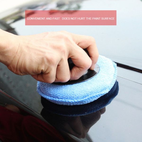 

onewell soft microfiber car wax applicator pad with handle polishing sponge car cleaning sponge waxing polish waxing pad
