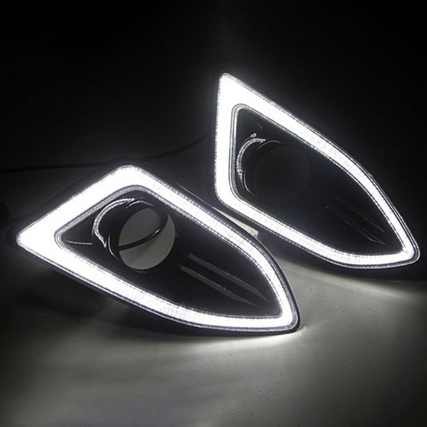 

led drl daytime running light fog lamp 12v car running lights for edge 2015-2017
