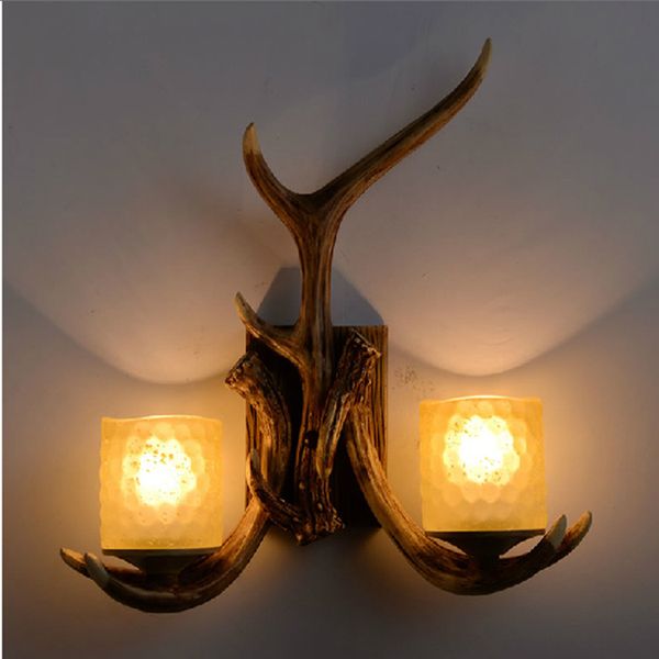 Nordic Antlers LED Настенные Лампы Спальня Телевизор Лампы Коридор Фонари Украшения Sconce AC 110-240V