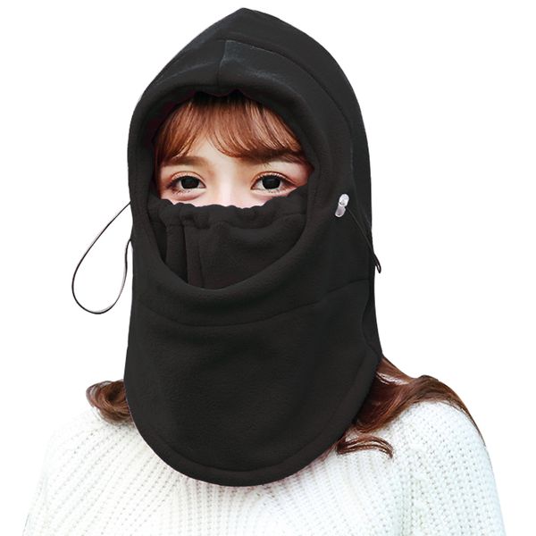 

long keeper thermal fleece balaclava hat hood ski bike wind ser face mask men neck warmer winter fleece neck helmet cap