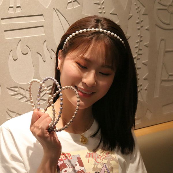 

symphony pearl hairband thin edge alice band cerchietto aliceband kitty hair band hair style 2019 headwears vfqws, Black;brown