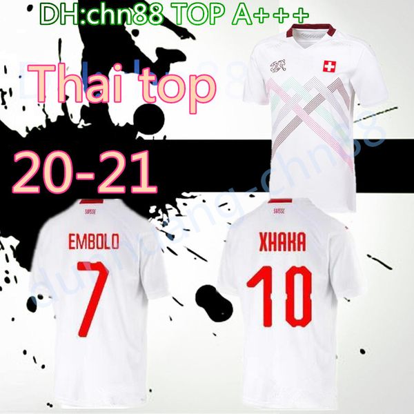 

suisse 2020 2021 switzerland soccer jerseys away white 20 21 switzerland akanji zakaria rodriguez elvedi national team football shirts, Black;yellow