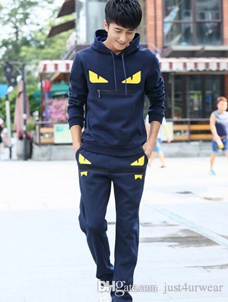 

mens casual tracksuits letter print sweatsuits hommes jogger fit suits pollover hooded hoodies long pants outfits, Gray