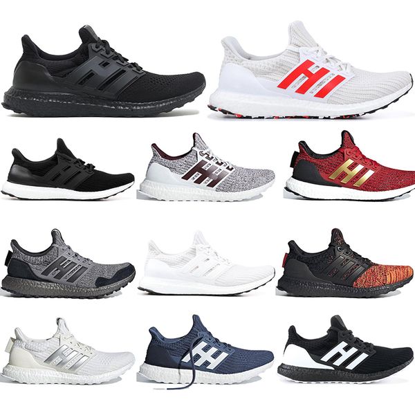 

ultra boost 3.0 4.0 triple black white primeknit oreo cny grey men women running shoes ultraboost sport 2019 luxury designer sneakers, White;red