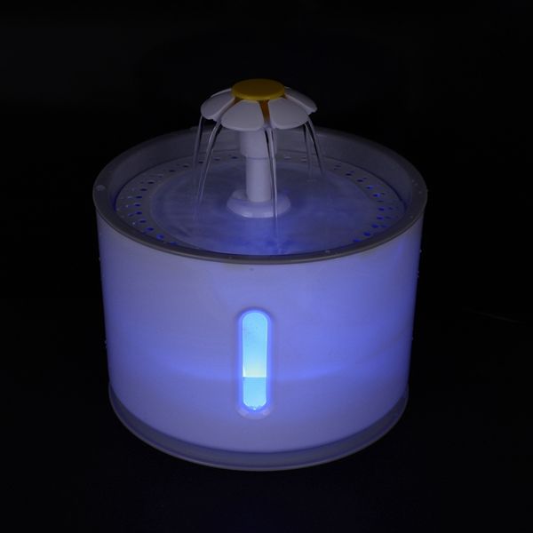 

led blue light electric automatic pet dog cat drinking fountain pet bowl drinking water dispenser drink filter