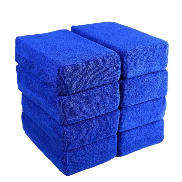

8pcs car wash microfiber sponges house clean sponge fiber block towel car cleaning sponge block