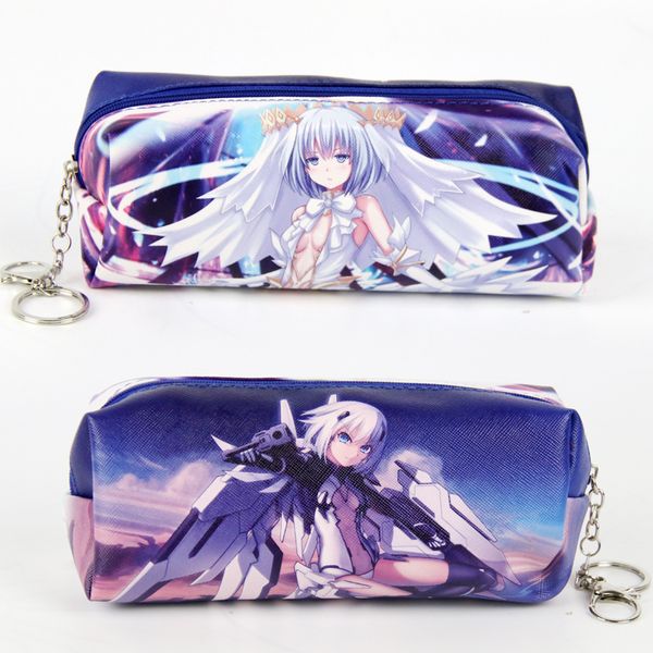 

anime date a live travel cosmetic bag tobiichi origami synthetic leather pencil pouch with zip