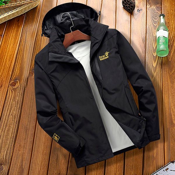 

nice vogue fashion men autumn winter windbreaker parkas solid sport outdoor windbreaker thick warm jacket coat, Black