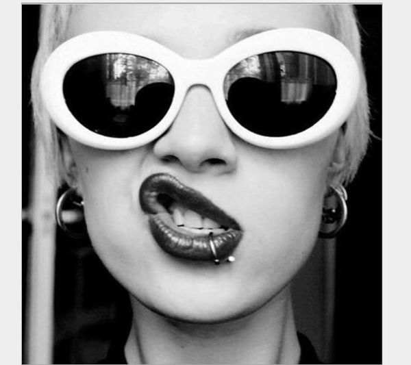 

new sunglasses, trend oval glasses, fashion, White;black