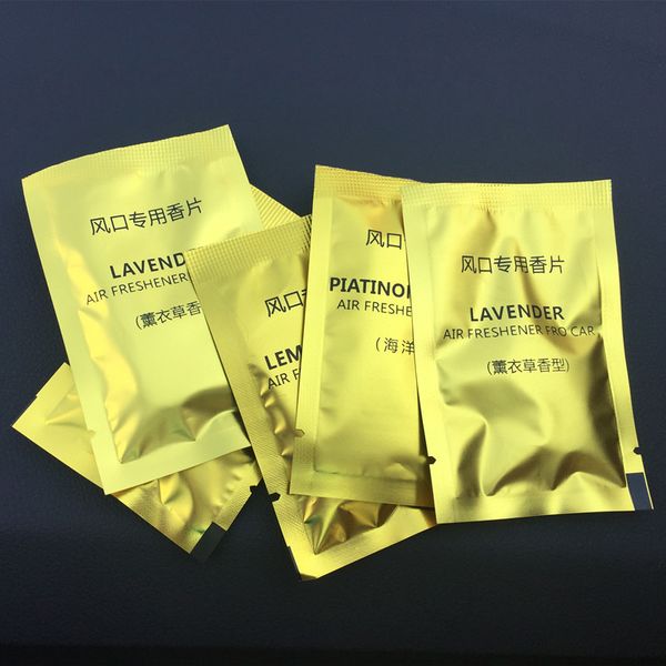 

5 bags/lot car air freshener refill solid perfume flavor smell auto fragrances vent clip car aroma tablets replacement ornaments