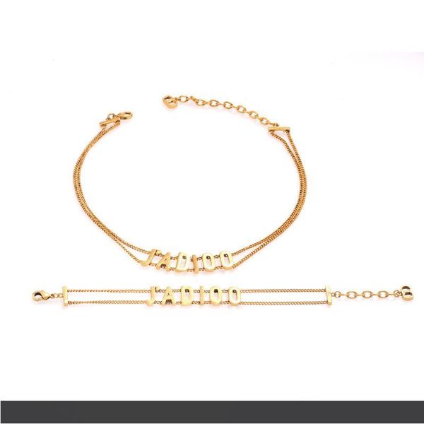 

бестселлеры европы и сша в 2020 году горячий стиль восстановление древних путей d home письма браслет женская личность колье двойной, Silver