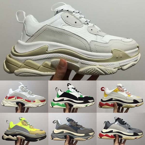 

2019 New designer shoes Paris 17FW Triple-S Triple S Luxury Dad Outdoor Shoes for Men's Beige Black Outdoor Shoes Size 36-45