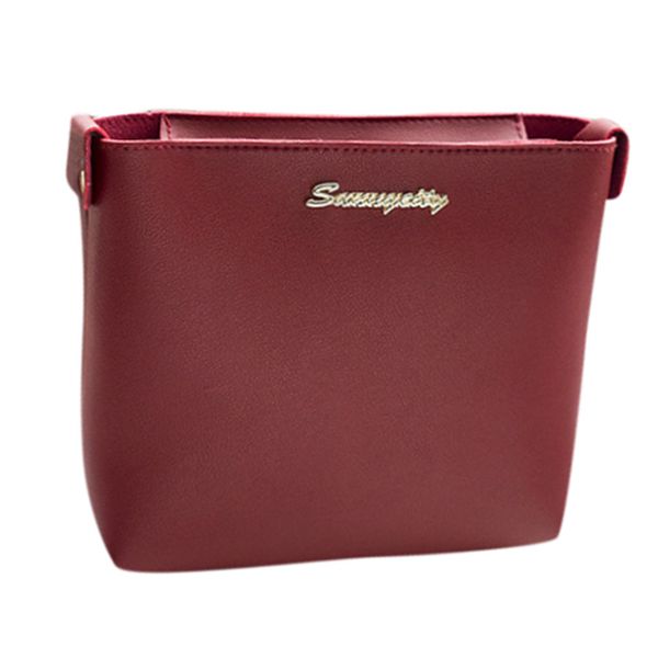 

barrel red bag women's fashion casual small solid color zipper messenger bag shoulder lapshoulder handbags notebook