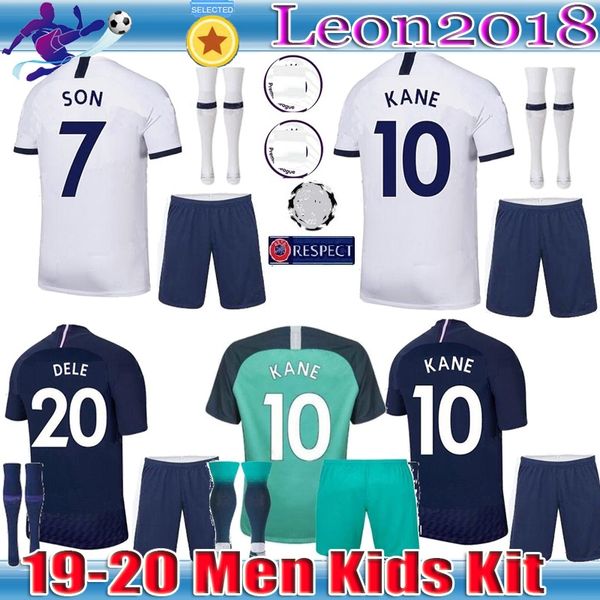 

Adult kids kit KANE spurs Soccer Jersey 2019 2020 LUCAS ERIKSEN DELE SON jerseys 19 20 Tottenham youth Football shirt