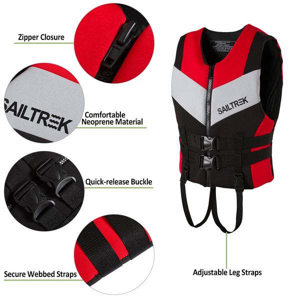 

neoprene life jacket life vest water sports fishing vest kayaking boating swimming drifting safety life vest