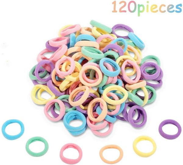 

120pcs hair band ties rope ring elastic hairband ponytail holder women girls soft comfortable hair accessories #yl5, Slivery;white