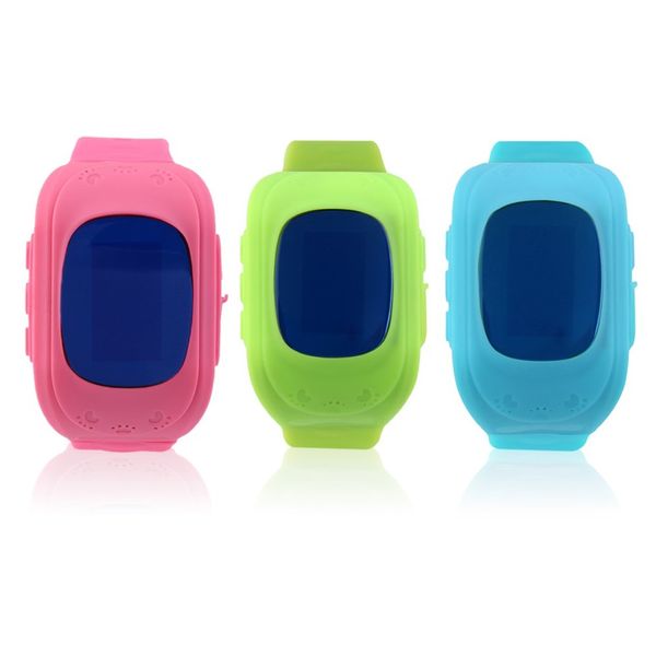 

q50 smart child watch oled screen gps tracker sos call anti lost monitor pedometer phone call wristwatch for kids children gifts, Slivery;brown