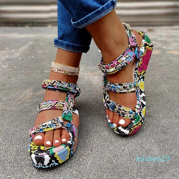 

youyedian plus size 34-44 new ladies colorful wedges gladiator sandals shoes woman party summer sandals women 2020 l29, Black