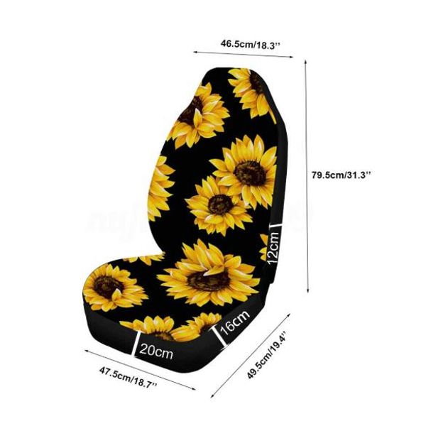 

interior seat cover sunflower print protector polyester parts replacement
