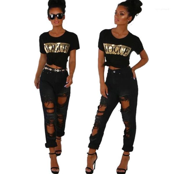 

straight pants fashion womens jeans holes designer jeans womens casual slim skinny solid color high waist, Blue