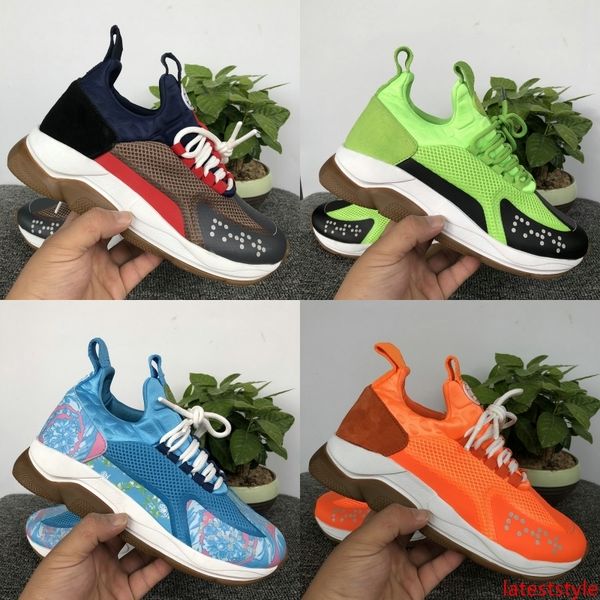 

luxury platform designer shoes cross chainer reaction 2.0 multi color volt orange white fluo green fashion mens womens casual sneakers