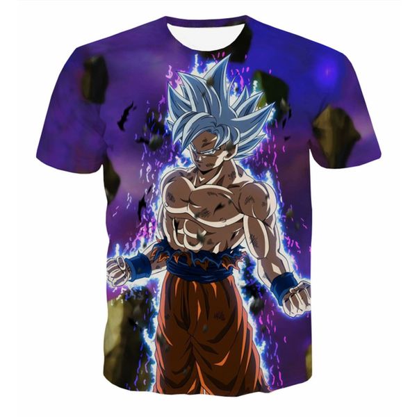 

new anime dragon ball z galaxy goku 3d t shirts printed db mens womens 3d tee shirts casual t-shirts t2867ji, White;black