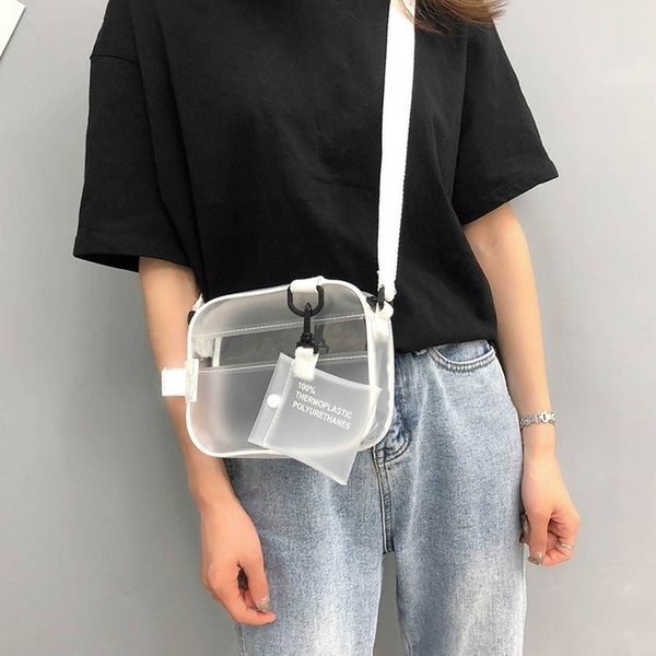 

2019 summer new jelly transparent small square bag 2020 fashion shoulder bag