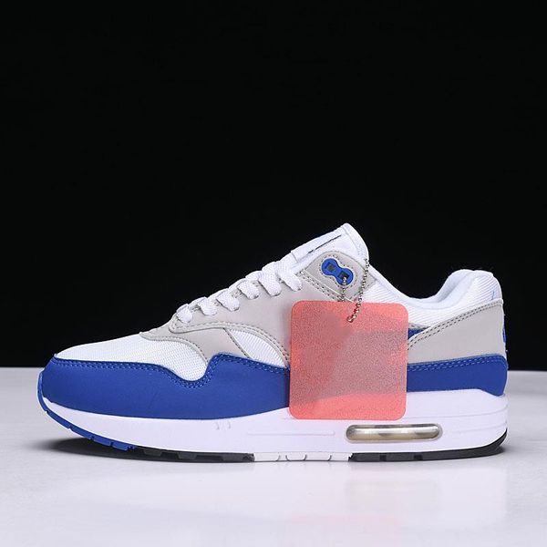 

NIKE Air Max 87 Совершенно новый 87 кроссовки синий красный мужская обувь спортивная обу