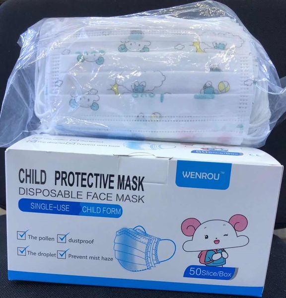 

Горячие 3 слоя Одноразовая Дети Маска детей Защитные лица Рот маска Для безопасности пыле Ребенок Предотвратить пыли ушной Нетканые маски
