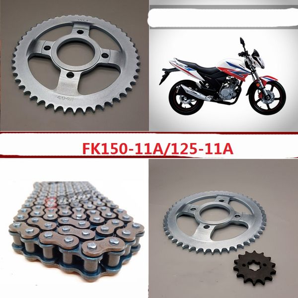 

fk150-11a/125-11a roller motorcycle chain with 48t 14t front rear sprockets